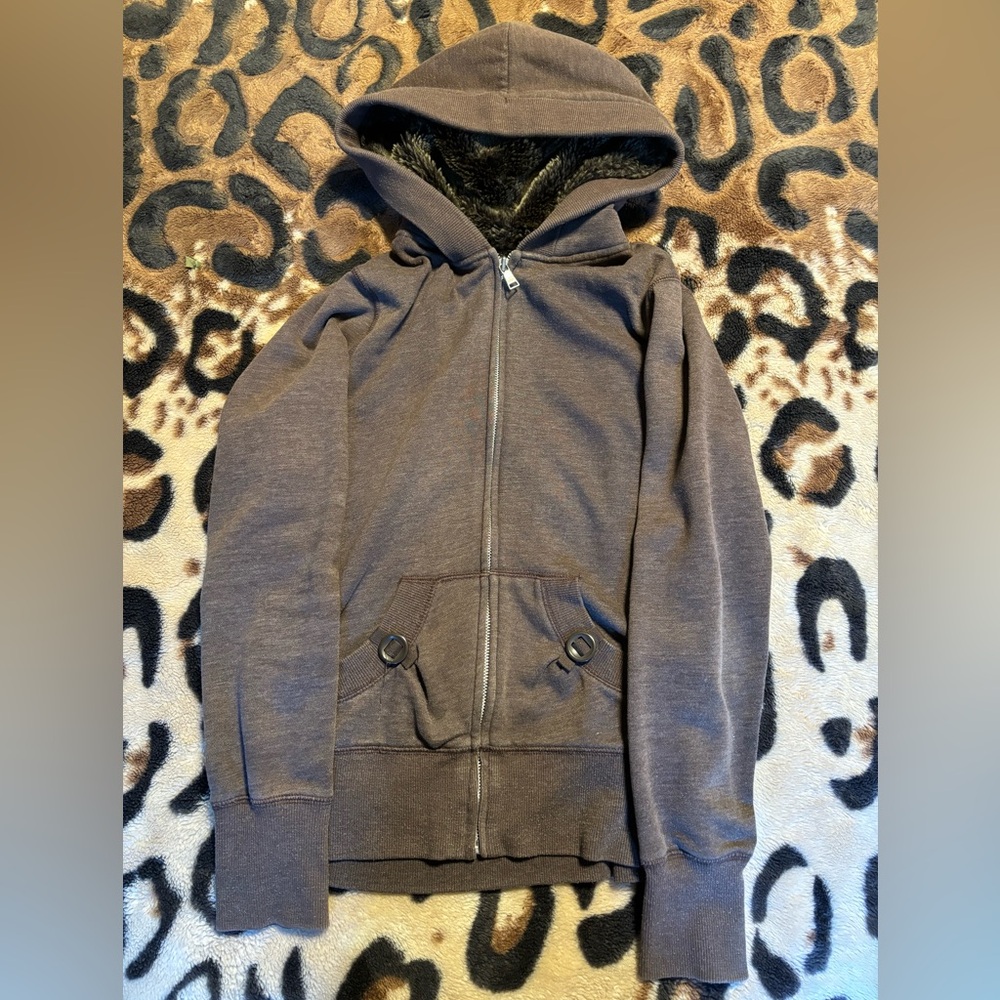 brown sonoma jacket with fur hood